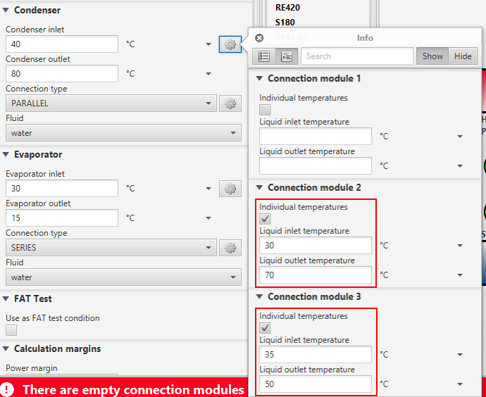 Connection modules: individual temperatures tutorial