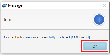 Contact successfully updated