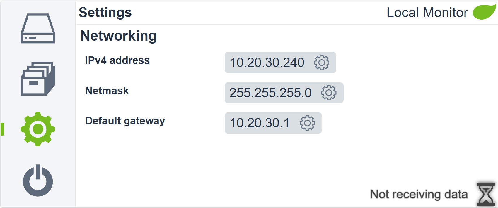 Local Monitor connection