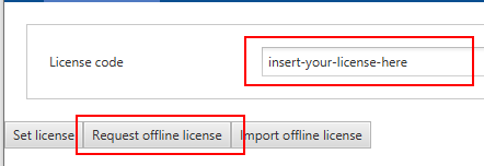 Requesting an offline license