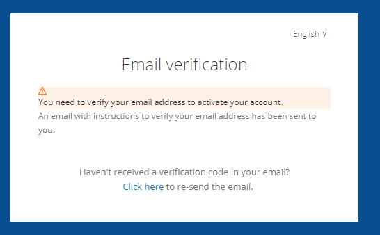 e-mail address verification required